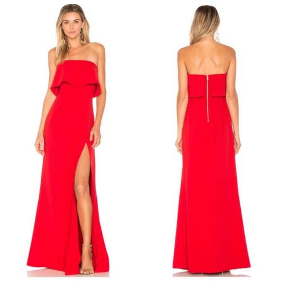 Lovers + Friends Dresses & Skirts - NEW Lovers + Friends Anzen Strapless Gown Bright Red Size Small